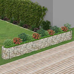 Maison Chic Jardinière,Lit surélevé - Bac à fleurs - pot de fleur à gabion Fer galvanisé 470x50x50 cm -GKD25964