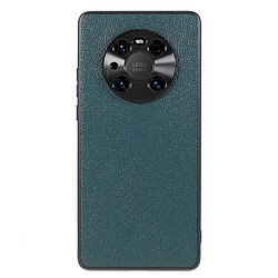 Coque en TPU + cuir véritable texture litchi vert pour votre Huawei Mate 40 Pro