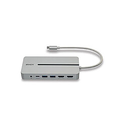 Lindy 43360 station d'accueil Avec fil USB 3.2 Gen 1 (3.1 Gen 1) Type-C Argent, Blanc