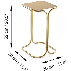 Avis Hanah Home Bout de canapé en métal Seat doré.