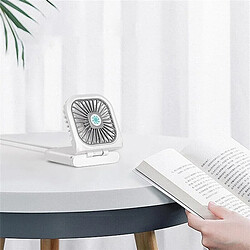 (Blanc) Mini Ventilateur de Cou Suspendu Portable Pliant USB Petit Ventilateur Silencieux De Charge Trésor Ventilateur De Refroidissement Batterie Refroidisseur d'Air de Bureau à Main pas cher