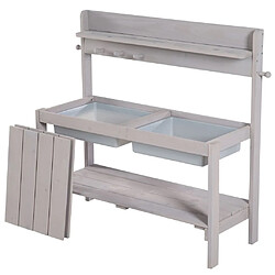 Avis roba Table de jeu d'extérieur 89,5x35x88,5 cm Gris