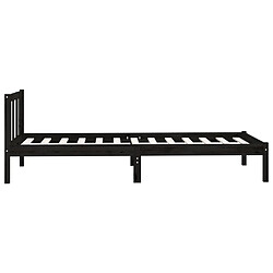 Acheter vidaXL Cadre de lit sans matelas noir bois massif