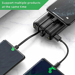 Acheter YOBON Batterie Externe Avec Câble Multifonctionnel, 20000mAh Chargeur Portable avec 4 Câbles, Charge Rapide, Power Bank pour Les Smartphone