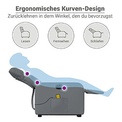 vidaXL Fauteuil inclinable de massage électrique gris similicuir pas cher