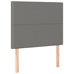 Acheter Maison Chic Tête de lit scandinave à LED,meuble de chambre Gris foncé 100x5x118/128 cm Tissu -MN50250