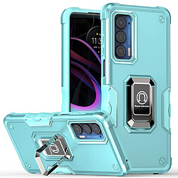 Coque en TPU anti-rayures avec béquille à anneau rotatif vert clair pour votre Motorola Edge 30 Pro