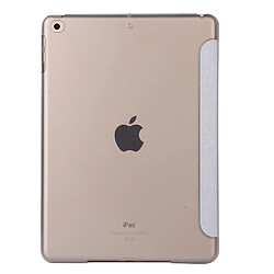 Acheter Etui en PU soie avec support tri-pliure argent pour votre Apple iPad 10.2 (2019)