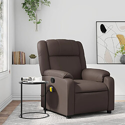 vidaXL Fauteuil de massage inclinable Marron Similicuir