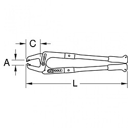 KS TOOLS 450.0210 Pince pour capuchon de moyeu