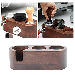 Acheter Porte-filtre à Café Tamper Support En Bois Espresso Tamper Tapis 3 Trous 58mm