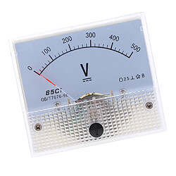 85c1 dc rectangle ampèremètre ampèremètre testeur analogique panneau voltmètre 0-500 v pas cher