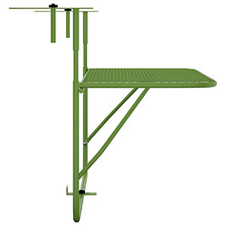 Avis vidaXL Table de balcon Vert 60x40 cm Acier