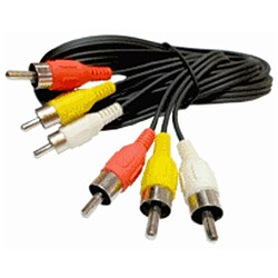 Câble Adaptateur Externe Triple RCA Mâle 1.5m Jaune Rouge Blanc 1495244-00 - Occasion