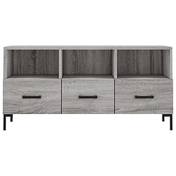 Maison Chic Meuble TV scandinave gris - Banc TV pour salon Sonoma 102x36x50 cm bois d'ingénierie -MN88796 pas cher