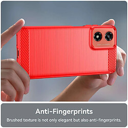 Acheter Htdmobiles Coque pour Motorola Moto G04 / G24 - housse etui silicone gel carbone + verre trempe - ROUGE