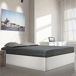 Le Quai Des Affaires Lit coffre BILBAO 140x190 cm + sommier / blanc