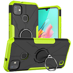 Coque en TPU 2-en-1, texture nid d'abeille, anti-rayures avec béquille pour votre Infinix Smart HD 2021 - vert