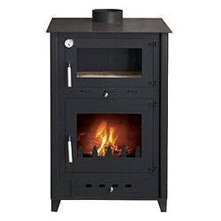 Interstoves Poêle à bois avec four Rosa 10 | Bûches 50cm - Noir