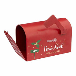 Boîte aux Lettres Déco Soir de Noël 20cm Rouge