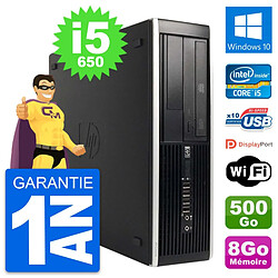 PC HP 8100 Elite SFF Intel Core i5-650 RAM 8Go Disque Dur 500Go Windows 10 Wifi - Occasion