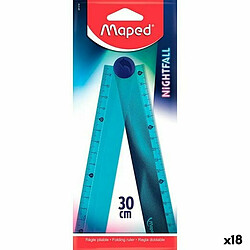 Règle Maped Nightfall Bleu Plastique 30 cm 18 Unités