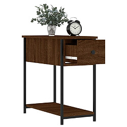 Avis vidaXL Table de chevet chêne marron 30x60x60 cm bois d'ingénierie