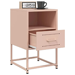 Acheter vidaXL Table de chevet rose 36x39x60,5 cm acier