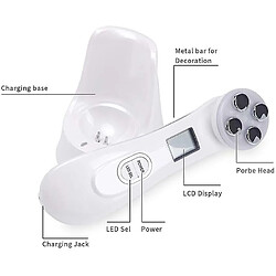 Chrono Masseur de massage raffermissant de levage facial de photon de radiofréquence d'électroporation de mésothérapie faciale à LED pour l'élimination des rides, adapté aux peaux grasses sensibles(Blanc)