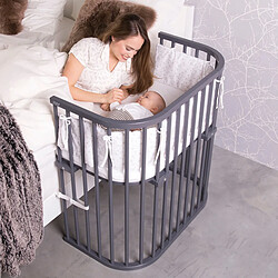 Babybay Berceau cododo Boxspring - Laqué gris ardoise