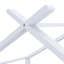 Acheter vidaXL Cadre de lit d'enfant Blanc Bois de pin massif 70x140 cm