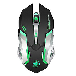 Universal Souris de jeu sans fil 2400dpi rechargeable 7 couleurs backlit 2,4 g de souris rechargeable 10 mètres