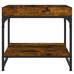 Acheter Maison Chic Tabls basse,Table Console pour salon chêne fumé 49,5x49,5x45 cm bois d'ingénierie -MN45963