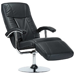 vidaXL Fauteuil TV noir similicuir