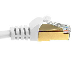 HAMA Câble réseau "Droit" CAT5.RJ45 STP.Blindé.Blanc.1,5m