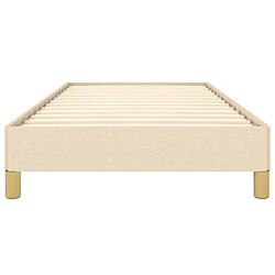 Maison Chic Lit adulte - Lit simple Cadre de lit,Structure du lit Contemporain Crème 80x200 cm Tissu -MN28889 pas cher