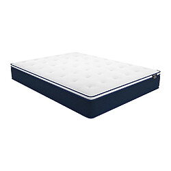 Vente-Unique Matelas 120 x 190 cm ressorts ensachés et surmatelas intégré ép.24cm - ALTIER de YSMÉE