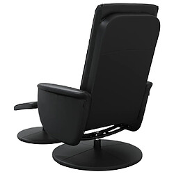 Acheter vidaXL Fauteuil inclinable de massage avec repose-pied noir similicuir