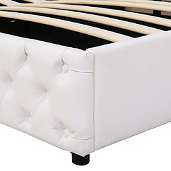 Acheter ComfortXL Lit Double Avec Rangement Et Sommier à Lattes 180 X 200 Cm,blanc