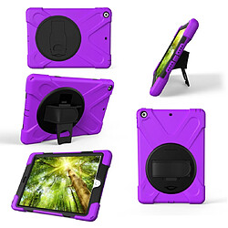 Wewoo Housse Coque Pour Galaxy Tab A 10.1 ?2019? T510 / T515 rotation à 360 degrés PC + étui de protection en silicone avec support et dragonne violet