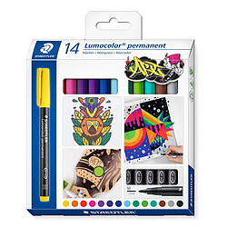 Marqueur permanent Staedtler 317 C14 1 mm Multicouleur