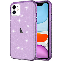 Coque en TPU antichoc Violet transparent pour votre iPhone 11 6.1 pouces