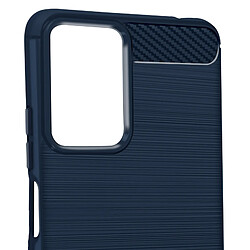 Avizar Coque pour Motorola Moto G24, G04 et G04s Effet Carbone et Brossé Bleu Nuit