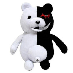 Universal Poupée ours noir et blanc, peluche lapin blanc rose, peluche animal noir