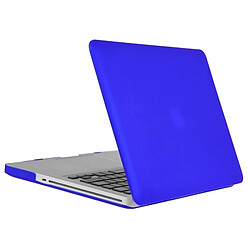 Wewoo Housse Étui bleu foncé pour Macbook Pro 15,4 pouces 3 en 1 Coque de protection en plastique dur givré avec clavier de et prise de poussière de port