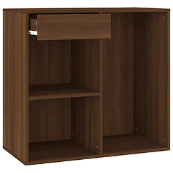 Helloshop26 Coiffeuse à led avec armoire 60 x 40 x 140 cm chêne marron bois d'ingénierie 02_0006265