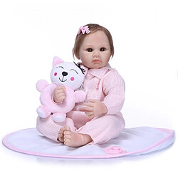 Universal Poupée bébé régénérée quai silicone souple 22/55 cm réaliste poupée jeune fille mariée.