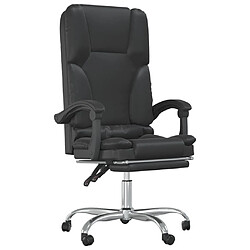 Maison Chic Fauteuil de massage inclinable de bureau,Fauteuil luxe de relaxation Noir Similicuir -MN29166