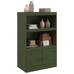 Acheter vidaXL Buffet vert olive 67x39x107 cm acier