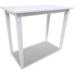 vidaXL Set table et 4 chaises de bar en bois coloris blanc